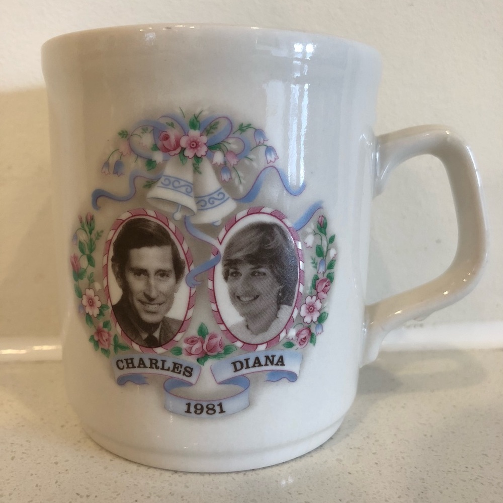 Vintage 1981 Prince Charles & Diana Wedding Commemorative Mug - Royals